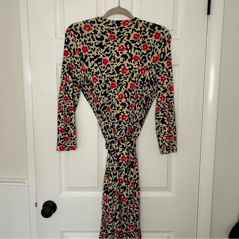 LK Bennett Kaisa Cheetah Print Wrap Dress - Picture 6 of 9